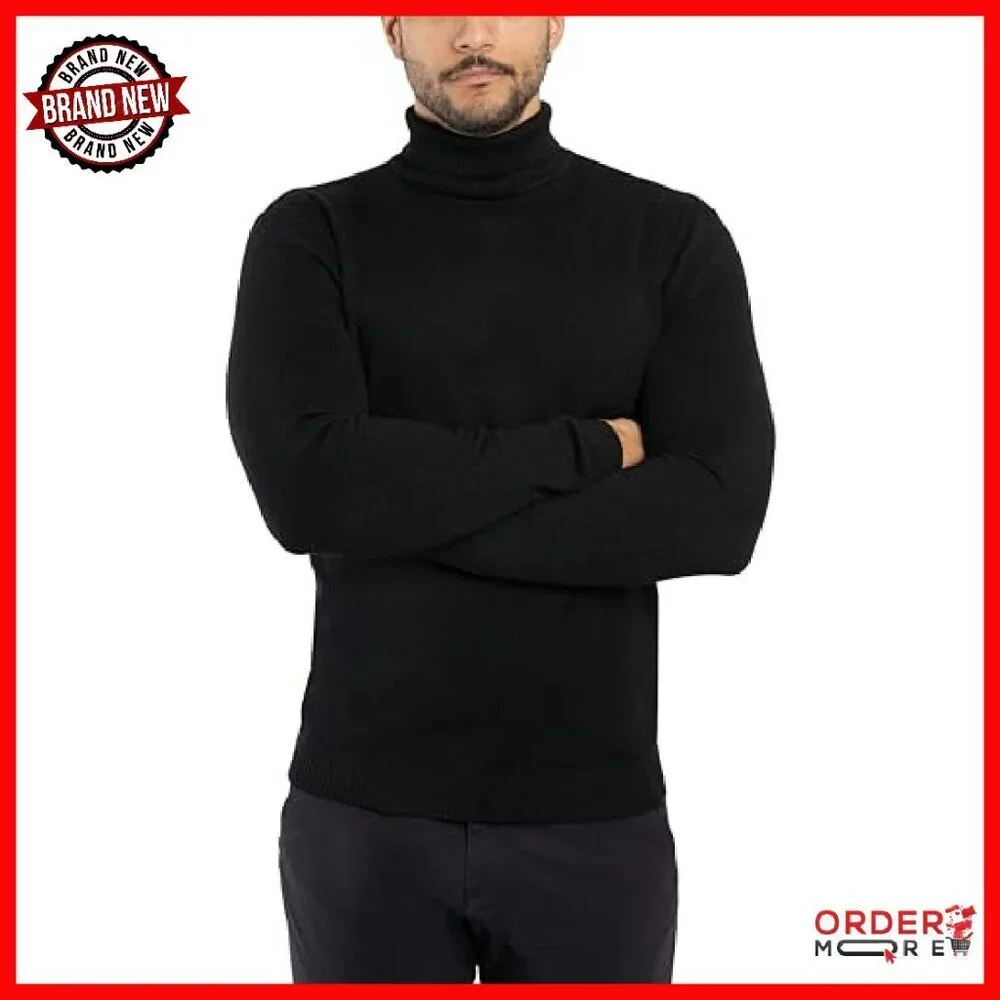 Men's Slim Fit Turtleneck Sweater Ultra Soft Pullover Long Sleeve